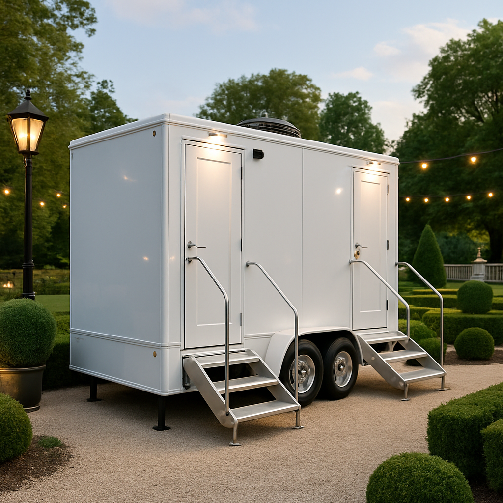 Luxury restroom trailers for California events